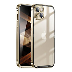 Custodia Lusso Metallo Laterale e Plastica Cover LK1 per Apple iPhone 15 Oro