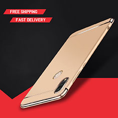 Custodia Lusso Metallo Laterale e Plastica Cover M01 per Huawei Enjoy 9 Plus Oro