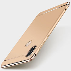 Custodia Lusso Metallo Laterale e Plastica Cover M01 per Huawei P Smart (2019) Oro