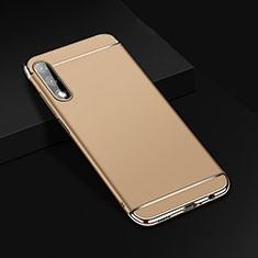 Custodia Lusso Metallo Laterale e Plastica Cover M01 per Huawei Y9 Prime (2019) Oro