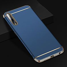 Custodia Lusso Metallo Laterale e Plastica Cover M01 per Huawei Y9s Blu