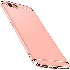 Custodia Lusso Metallo Laterale e Plastica Cover M01 per Oppo A3 Oro Rosa