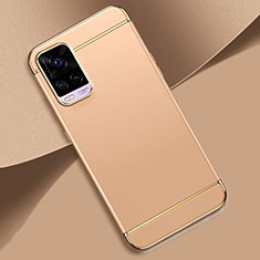 Custodia Lusso Metallo Laterale e Plastica Cover M01 per Vivo V20 Pro 5G Oro