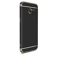 Custodia Lusso Metallo Laterale e Plastica Cover M05 per Samsung Galaxy S7 Edge G935F Nero