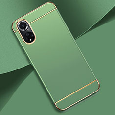 Custodia Lusso Metallo Laterale e Plastica Cover per Huawei Honor 50 5G Verde Pastello