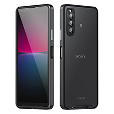 Custodia Lusso Metallo Laterale e Plastica Cover per Sony Xperia 10 IV SO-52C Nero