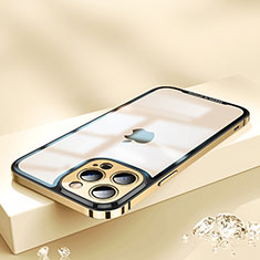 Custodia Lusso Metallo Laterale e Plastica Cover QC2 per Apple iPhone 12 Pro Viola