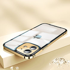 Custodia Lusso Metallo Laterale e Plastica Cover QC2 per Apple iPhone 12 Viola