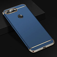 Custodia Lusso Metallo Laterale e Plastica Cover T01 per Huawei Honor V20 Blu