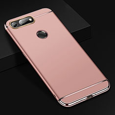 Custodia Lusso Metallo Laterale e Plastica Cover T01 per Huawei Honor View 20 Oro Rosa