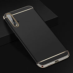 Custodia Lusso Metallo Laterale e Plastica Cover T01 per Huawei Nova 5 Nero