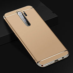 Custodia Lusso Metallo Laterale e Plastica Cover T01 per Xiaomi Redmi Note 8 Pro Oro