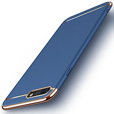 Custodia Lusso Metallo Laterale e Plastica F01 per Apple iPhone 7 Plus Blu