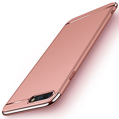 Custodia Lusso Metallo Laterale e Plastica F01 per Apple iPhone 7 Plus Oro Rosa