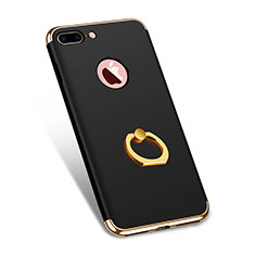 Custodia Lusso Metallo Laterale e Plastica F04 per Apple iPhone 7 Plus Nero