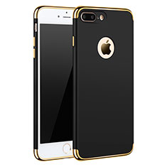 Custodia Lusso Metallo Laterale e Plastica F05 per Apple iPhone 8 Plus Nero