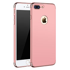 Custodia Lusso Metallo Laterale e Plastica F05 per Apple iPhone 8 Plus Oro Rosa