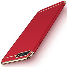 Custodia Lusso Metallo Laterale e Plastica F06 per Apple iPhone 8 Plus Rosso