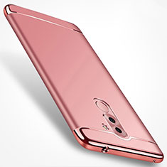 Custodia Lusso Metallo Laterale e Plastica M02 per Huawei Mate 9 Lite Oro Rosa