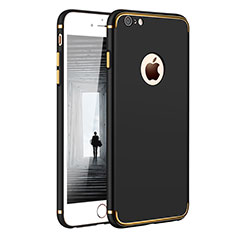Custodia Lusso Metallo Laterale e Plastica per Apple iPhone 6 Plus Nero