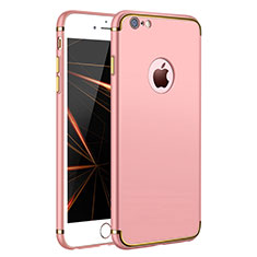 Custodia Lusso Metallo Laterale e Plastica per Apple iPhone 6S Plus Oro Rosa