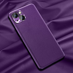 Custodia Lusso Pelle Cover A01 per Apple iPhone 15 Plus Viola