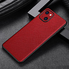 Custodia Lusso Pelle Cover A04 per Apple iPhone 13 Rosso