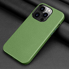 Custodia Lusso Pelle Cover A09 per Apple iPhone 13 Pro Max Verde