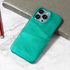 Custodia Lusso Pelle Cover A15 per Apple iPhone 14 Pro Verde