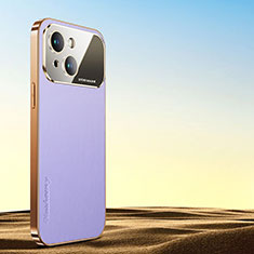 Custodia Lusso Pelle Cover AC1 per Apple iPhone 14 Viola