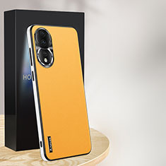 Custodia Lusso Pelle Cover AT1 per Huawei Honor 80 5G Giallo