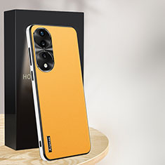 Custodia Lusso Pelle Cover AT1 per Huawei Honor X7b Giallo