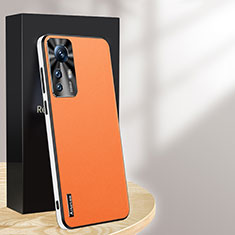 Custodia Lusso Pelle Cover AT1 per Xiaomi Mi 12T 5G Arancione