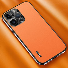 Custodia Lusso Pelle Cover AT2 per Apple iPhone 13 Pro Arancione