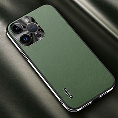 Custodia Lusso Pelle Cover AT2 per Apple iPhone 14 Pro Max Verde