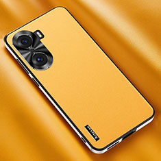 Custodia Lusso Pelle Cover AT2 per Huawei Honor 60 5G Giallo