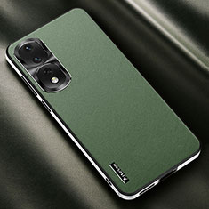 Custodia Lusso Pelle Cover AT2 per Huawei Honor 80 Pro Flat 5G Verde