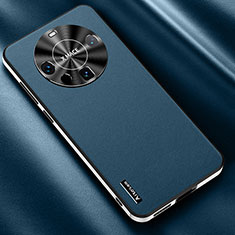 Custodia Lusso Pelle Cover AT2 per Huawei Mate 60 Blu