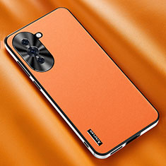 Custodia Lusso Pelle Cover AT2 per Huawei Nova 10 Arancione