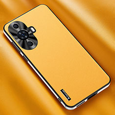 Custodia Lusso Pelle Cover AT2 per Huawei Nova 11 Giallo