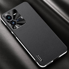 Custodia Lusso Pelle Cover AT2 per Vivo iQOO 10 Pro 5G Nero