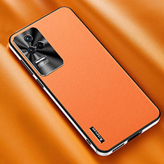 Custodia Lusso Pelle Cover AT2 per Xiaomi Redmi K50 Pro 5G Arancione