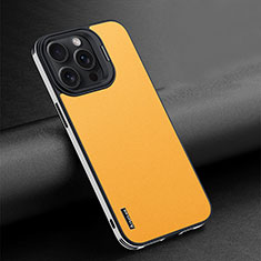 Custodia Lusso Pelle Cover AT4 per Apple iPhone 14 Pro Max Giallo