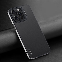 Custodia Lusso Pelle Cover AT4 per Apple iPhone 16 Pro Max Nero