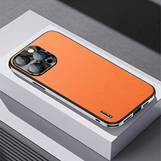 Custodia Lusso Pelle Cover AT5 per Apple iPhone 13 Pro Arancione