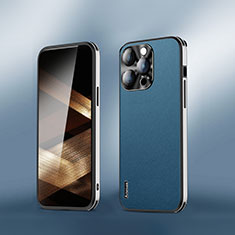 Custodia Lusso Pelle Cover AT6 per Apple iPhone 13 Pro Max Blu