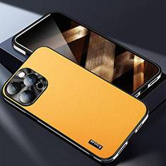 Custodia Lusso Pelle Cover AT7 per Apple iPhone 16 Pro Giallo