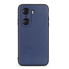 Custodia Lusso Pelle Cover B01H per Huawei Honor 60 5G Blu