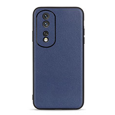 Custodia Lusso Pelle Cover B01H per Huawei Honor 80 Pro 5G Blu