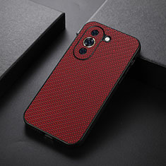 Custodia Lusso Pelle Cover B01H per Huawei Nova 10 Rosso